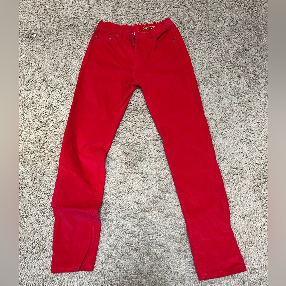 Crewcuts Boys Stretch bright red Corduroy Pants Size 16